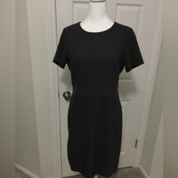 Amanda & Chelsea Heather Dark Gray Sort Sleeve Dress Size 6 - Picture 2 of 8